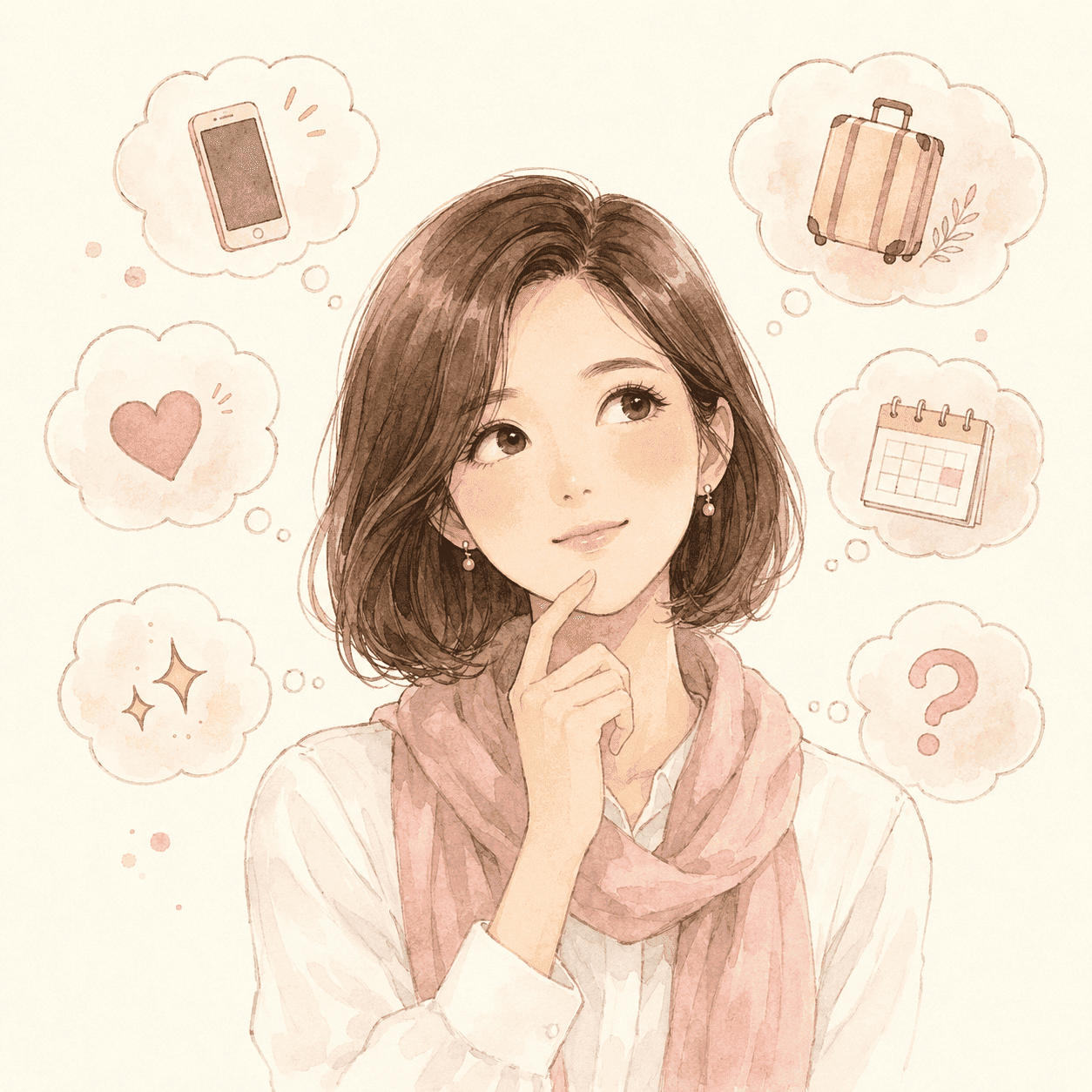 まや（不安な表情）